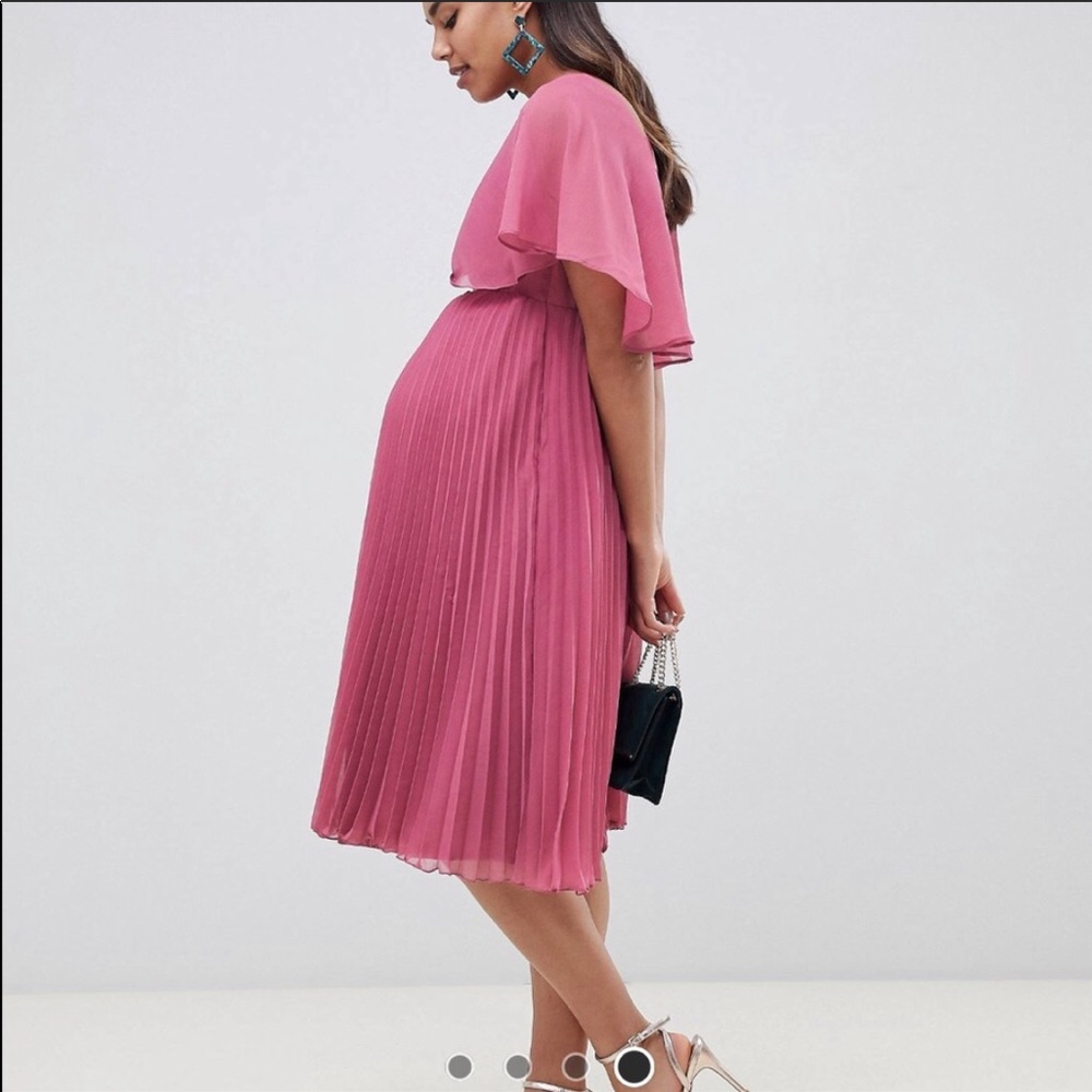 ASOS Pink Back Cape Maternity Dress